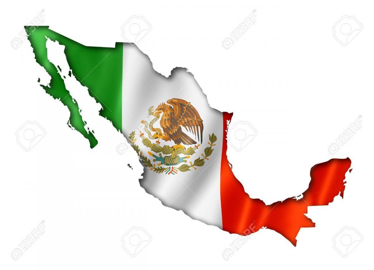 peta bendera Mexico