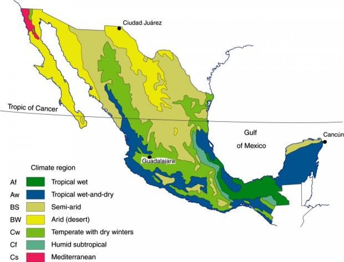 iklim peta Mexico