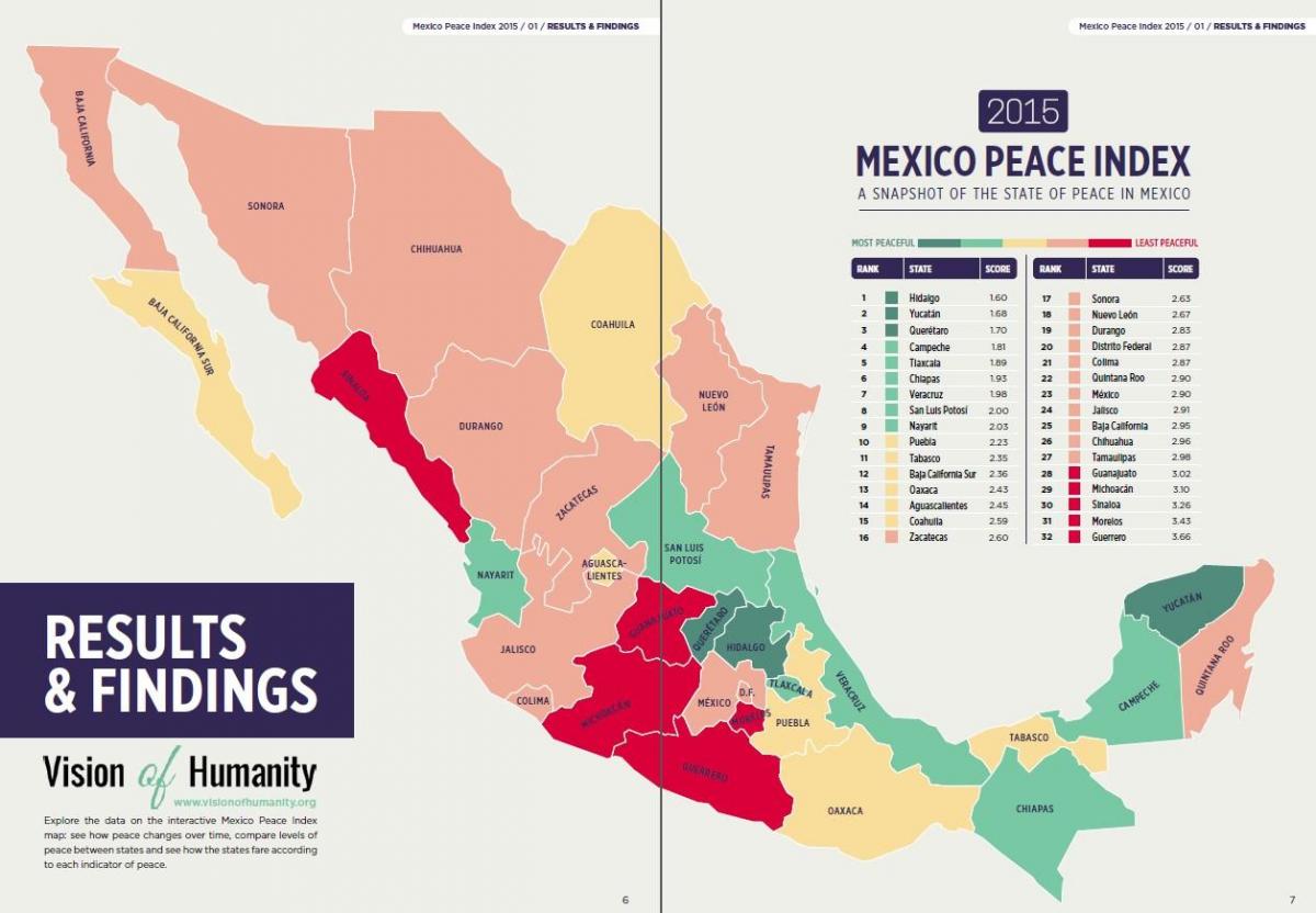 kekerasan di Mexico peta