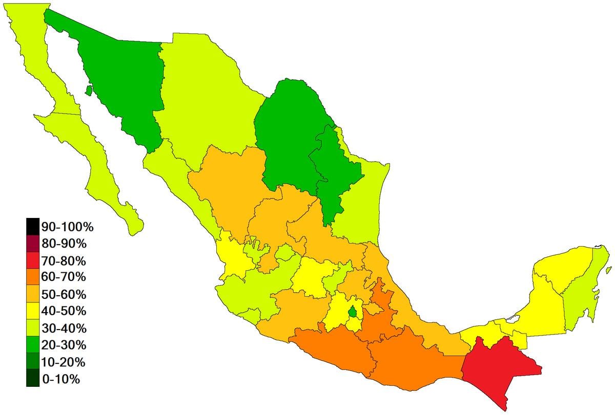peta Mexico kemiskinan