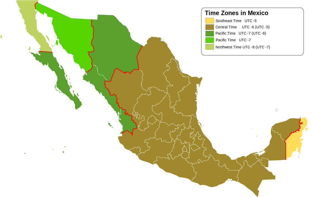 zon masa peta Mexico