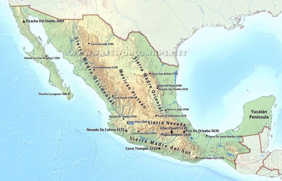 peta padang pasir Mexico