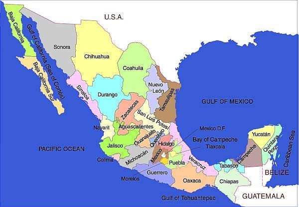 syarikat Mexico peta