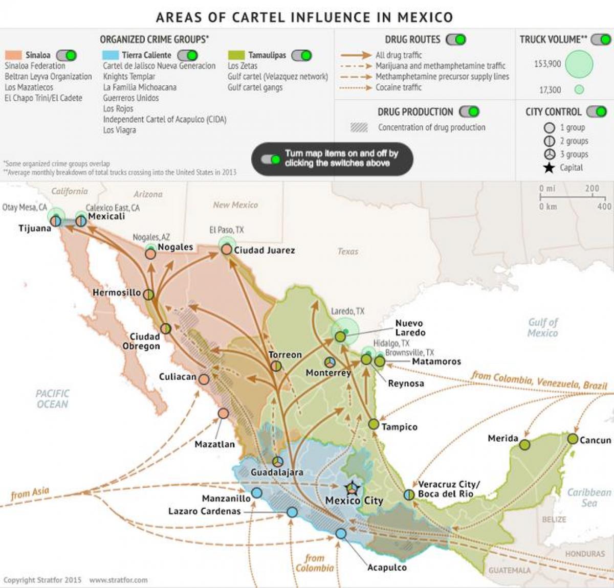 Mexico kadar jenayah peta