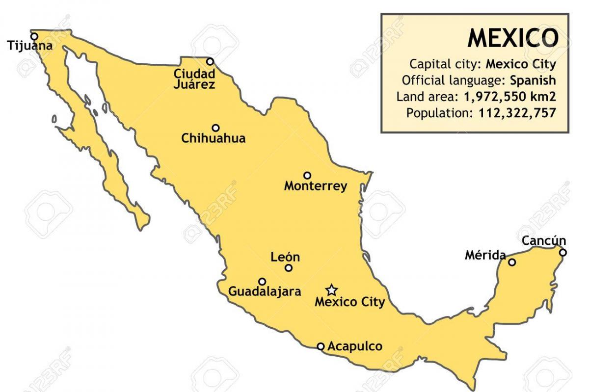 Mexico peta negara