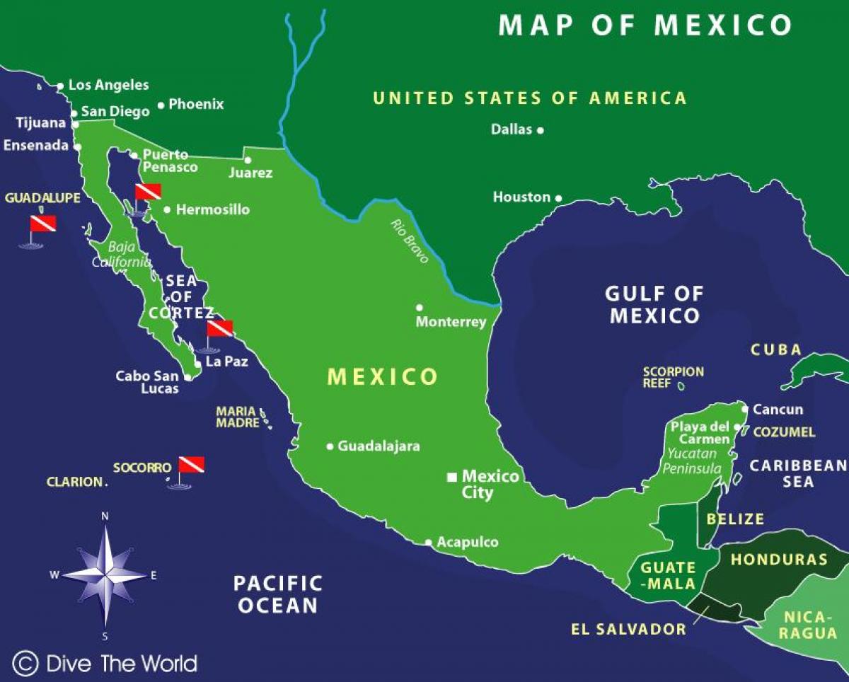 peta Mexico pulau-pulau
