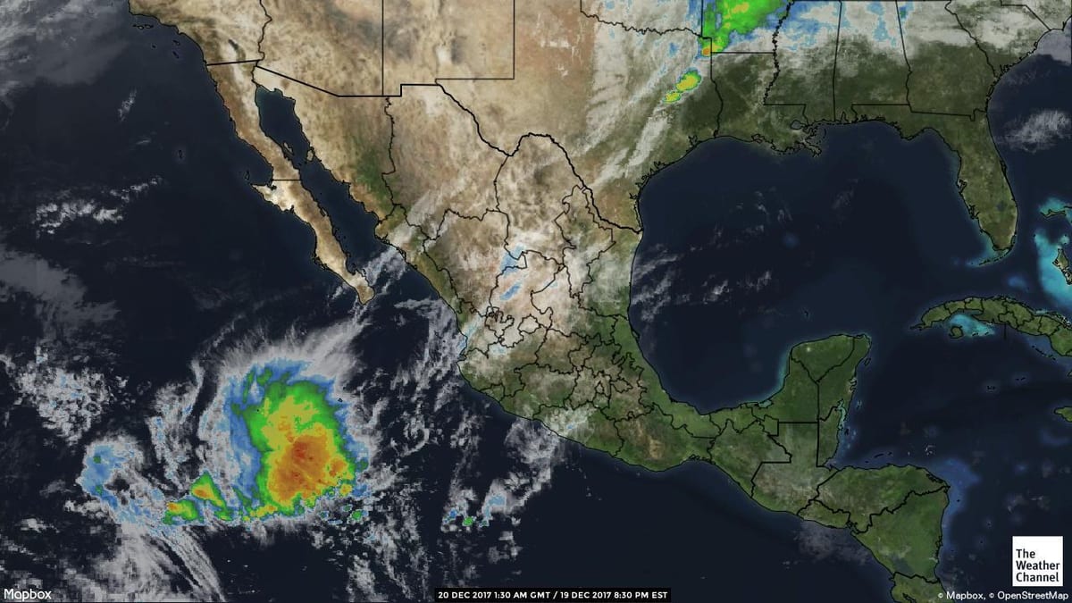 satelit cuaca peta Mexico