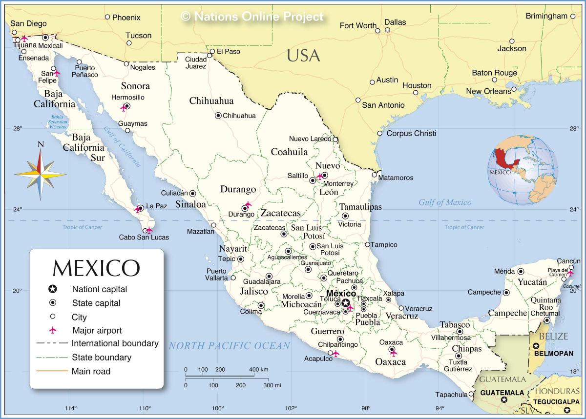 perbatasan Mexico peta