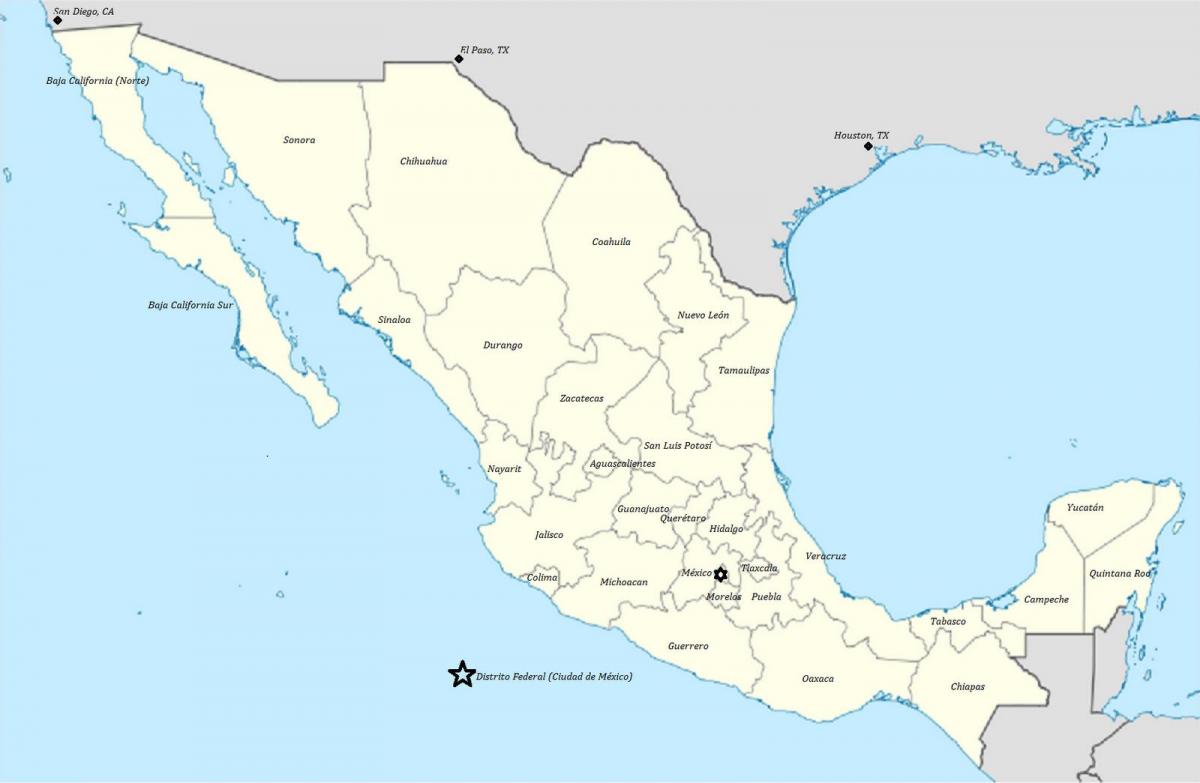 syarikat Mexico peta