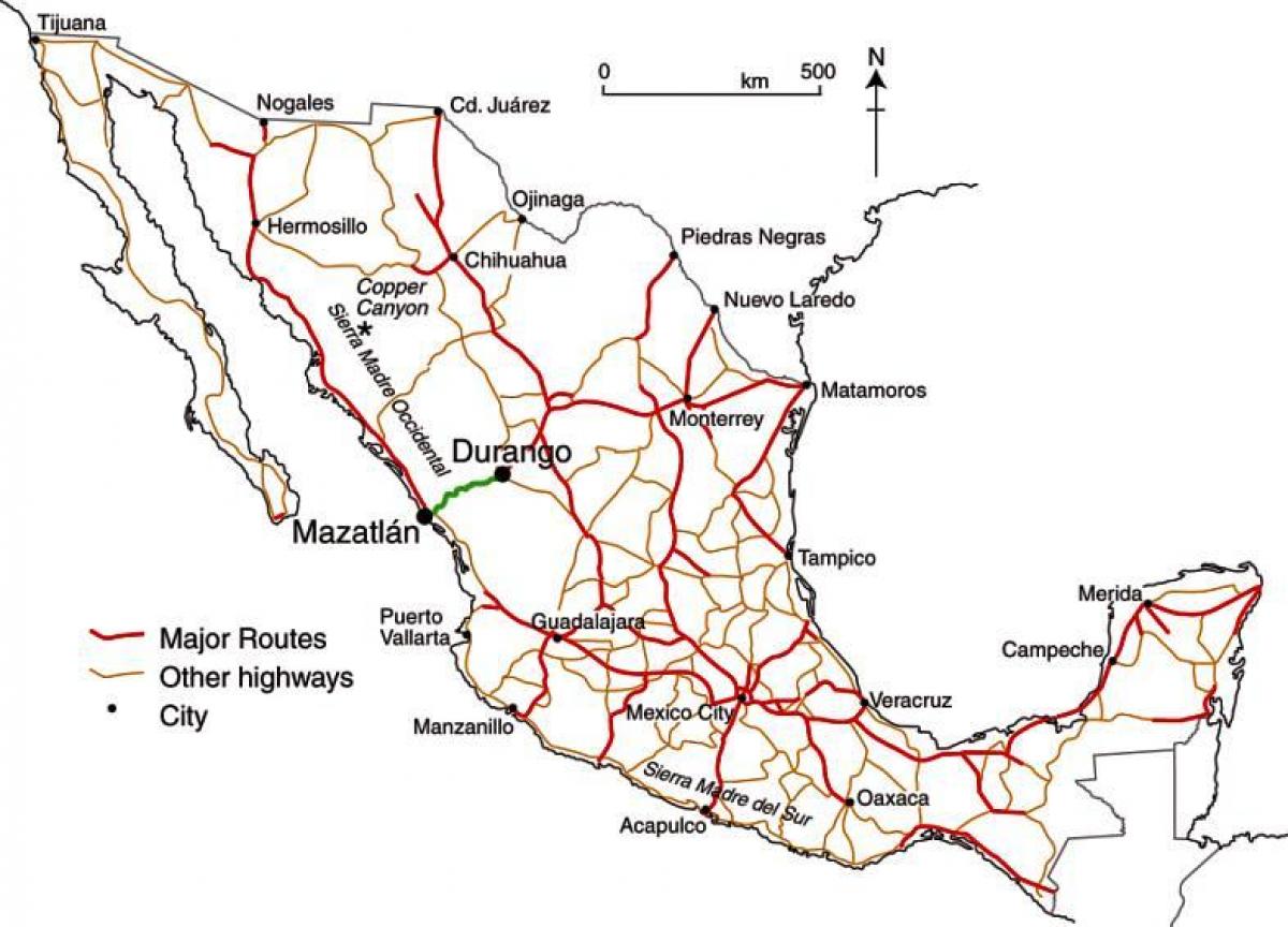 mexico toll road map
