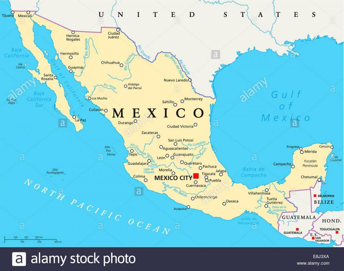 Mexico peta bandar-bandar