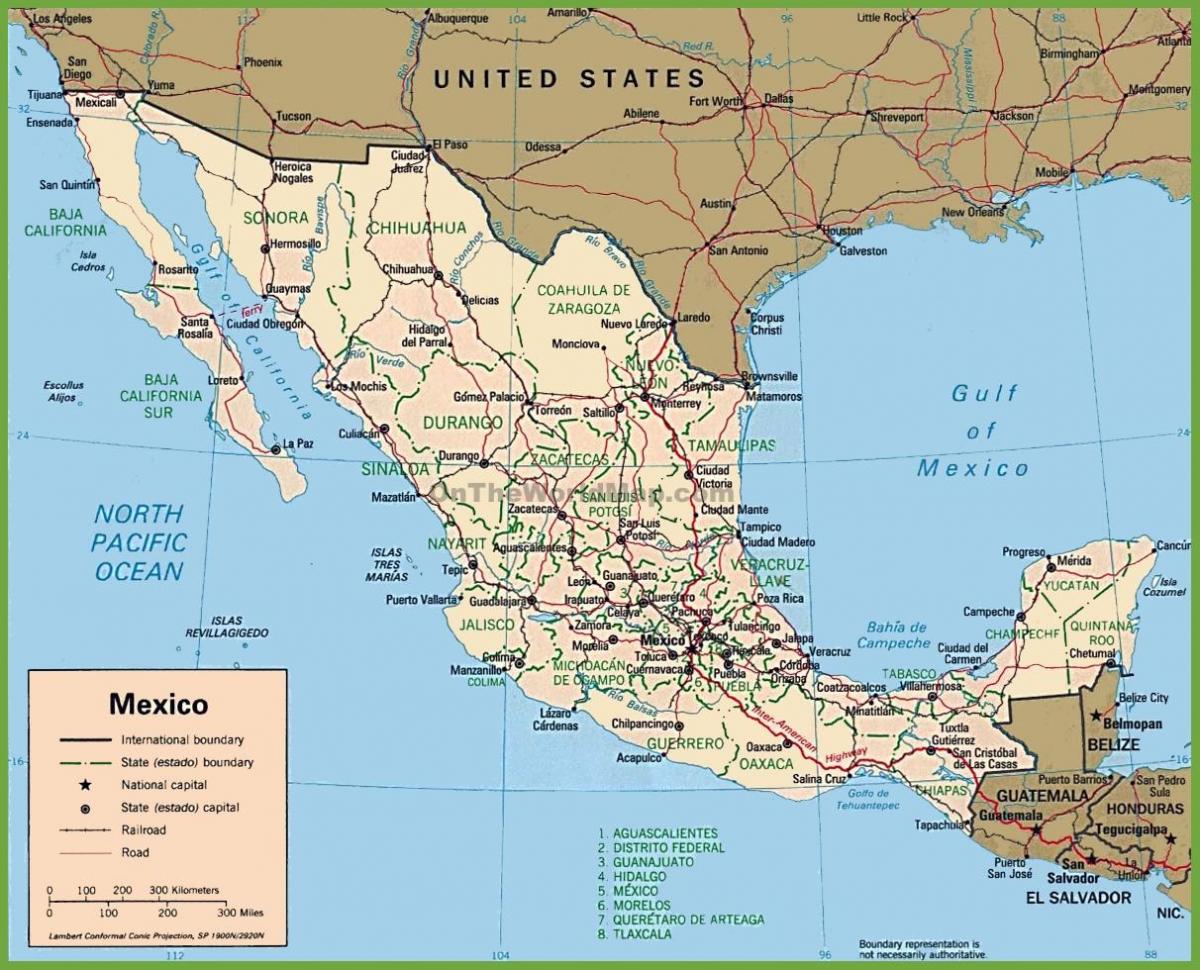Mexico dalam peta