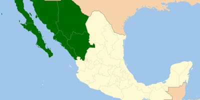 Peta barat Mexico