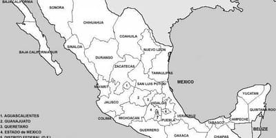 Peta Mexico daerah-daerah
