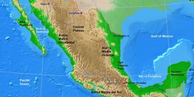 Dataran tinggi Mexico peta
