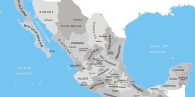 Peta Mexico jabatan