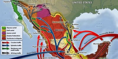Mexico perang narkoba peta