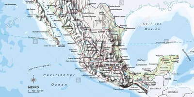 Peta Mexico lautan