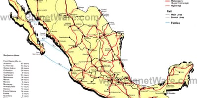 Lebuh raya peta Mexico