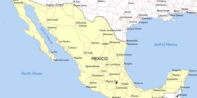 Peta Mexico monumen