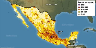 Penduduk peta Mexico