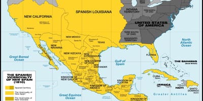Peta Mexico pada 1800
