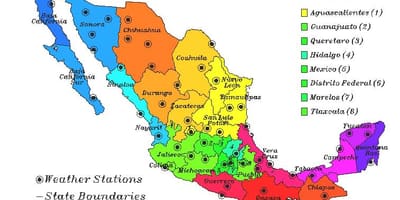 Cuaca peta Mexico