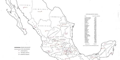 Dilabel peta Mexico