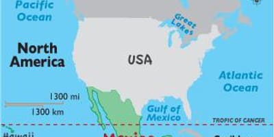 Mexico dalam peta dunia