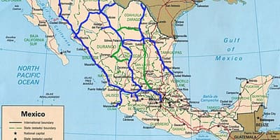 Mexico peta kereta api