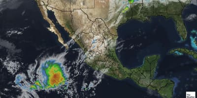 Satelit cuaca peta Mexico
