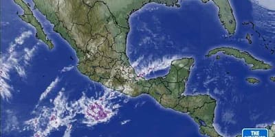 Satelit cuaca peta Mexico