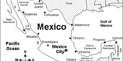 Peta Mexico sekolah