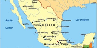 Negara Mexico peta