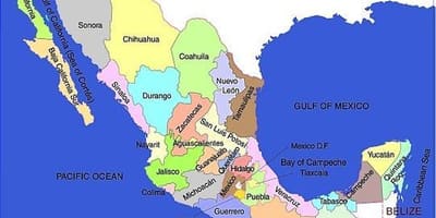 Mexico selatan peta