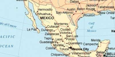 Peta selatan Mexico