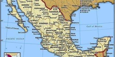 Peta timur Mexico